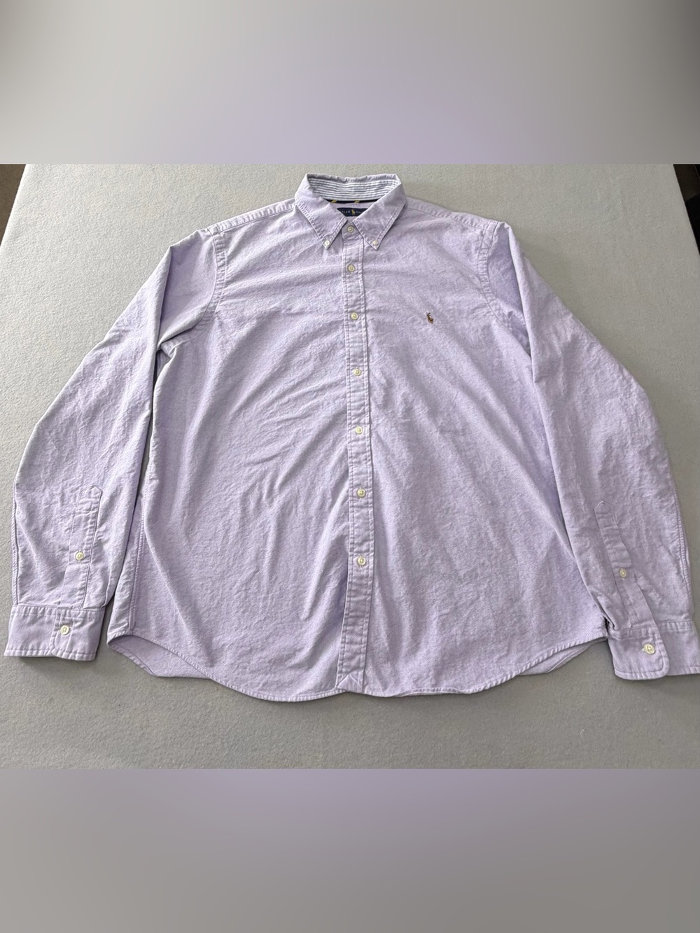 215/848 Ralph Lauren XXL Lavender Oxford Button Down Shirt Mens Long Sleeve